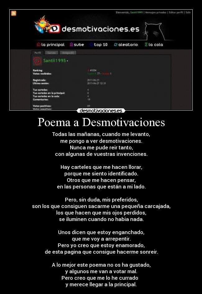 Poema a Desmotivaciones -