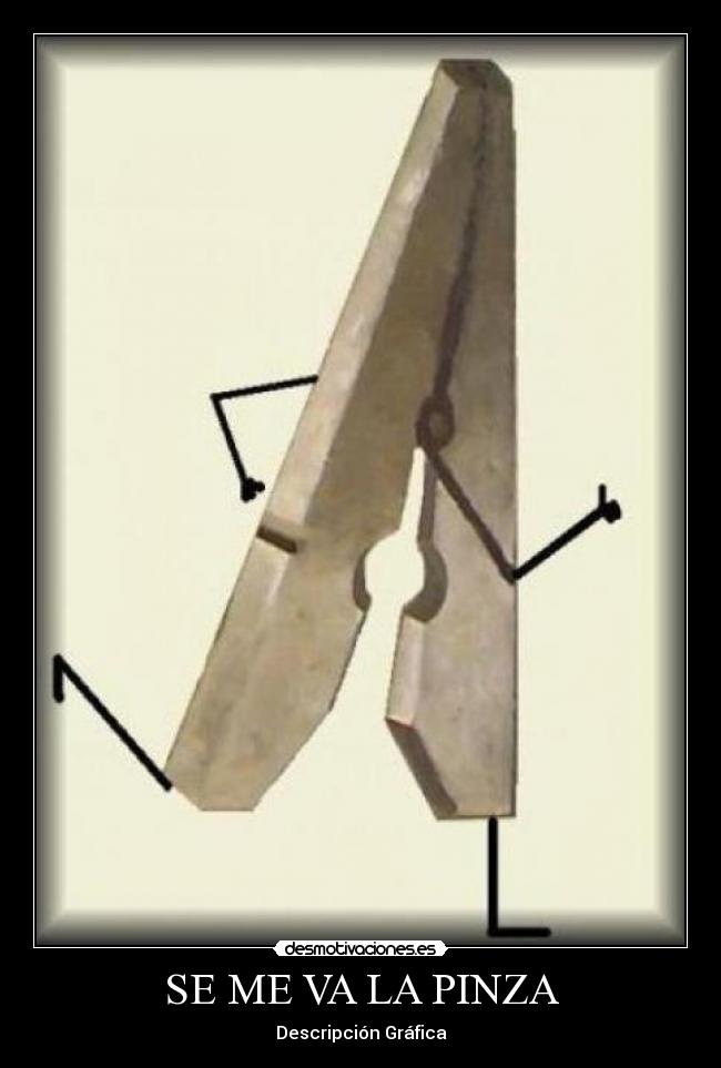 SE ME VA LA PINZA - Descripción Gráfica