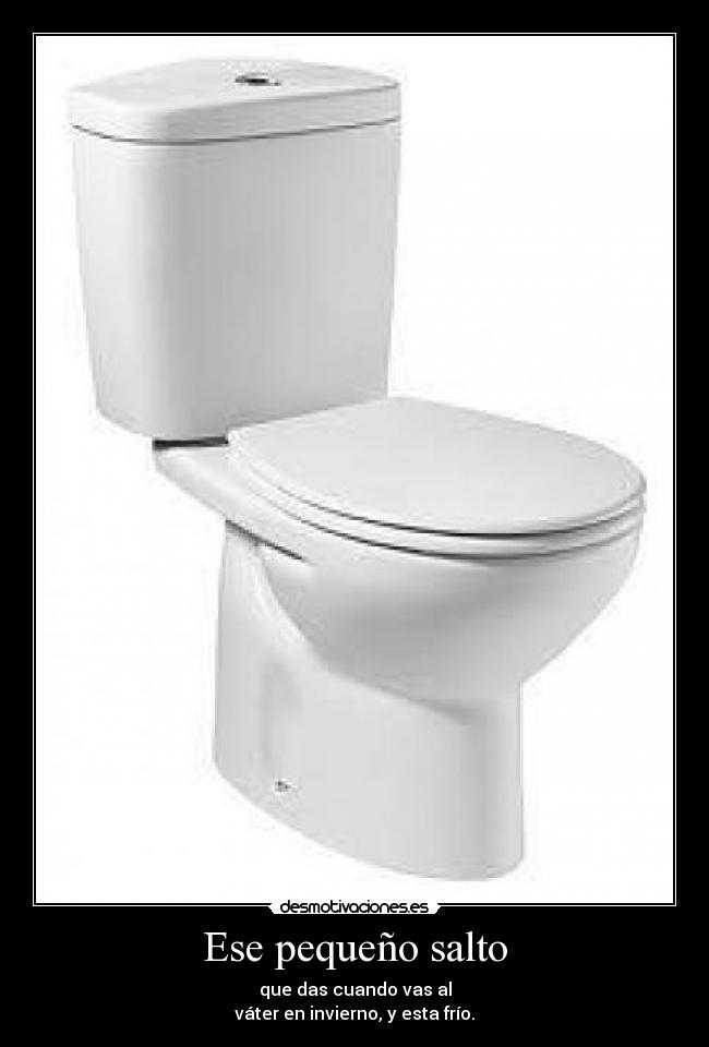Ese pequeño salto - que das cuando vas al
váter en invierno, y esta frío.