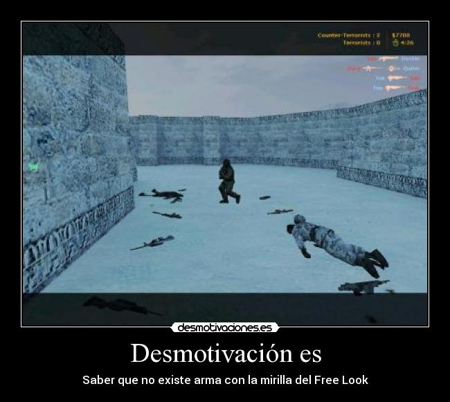 Desmotivación es - Saber que no existe arma con la mirilla del Free Look