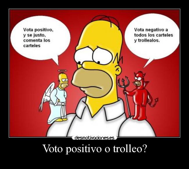Voto positivo o trolleo? -