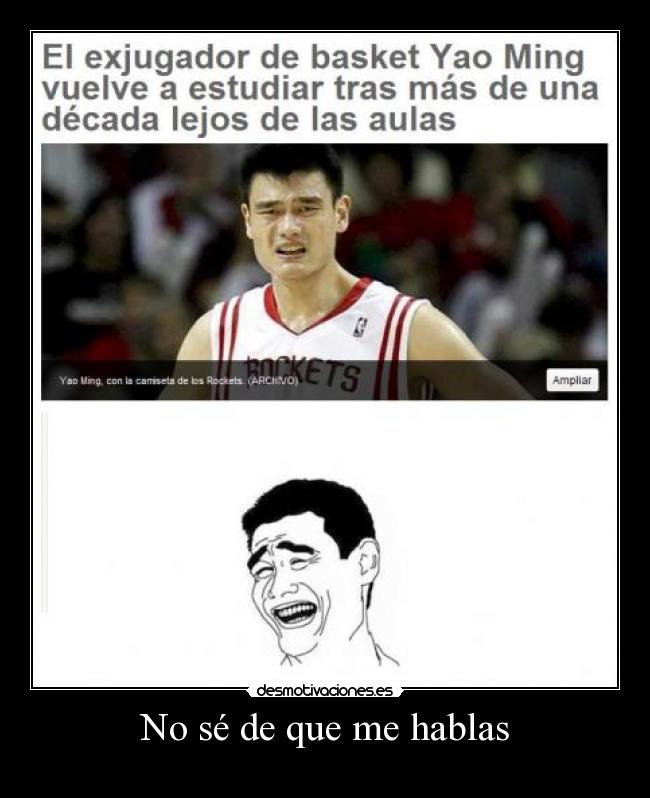 carteles yao ming empollando desmotivaciones