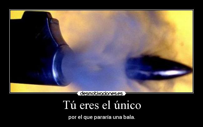 Tú eres el único - por el que pararía una bala.