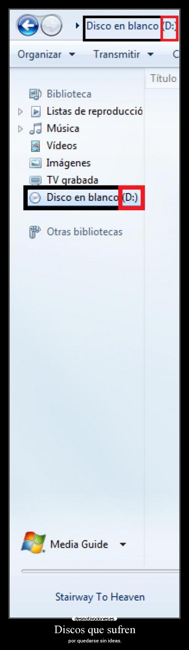 Discos que sufren - por quedarse sin ideas.