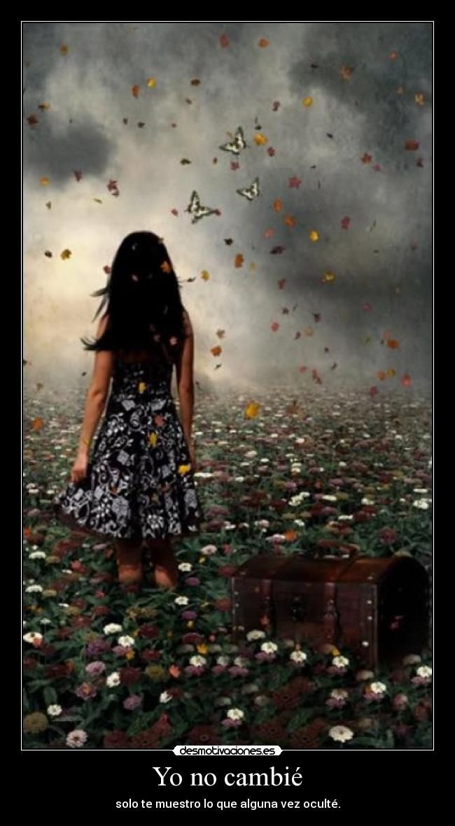 Yo no cambié - solo te muestro lo que alguna vez oculté.