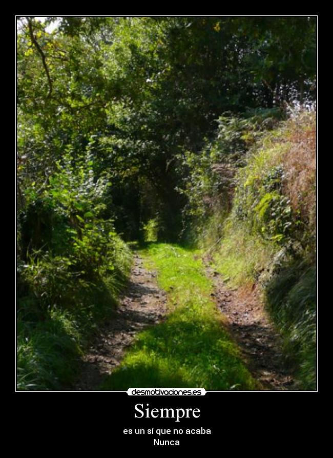 Siempre - es un sí que no acaba
Nunca