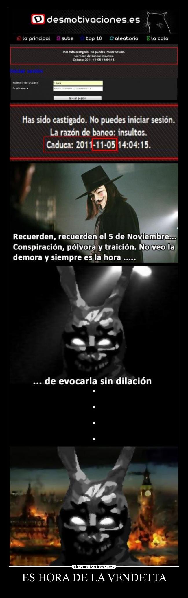 ES HORA DE LA VENDETTA - 