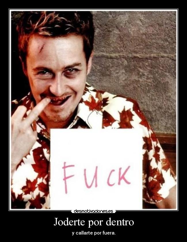 carteles edward norton fight club desmotivaciones