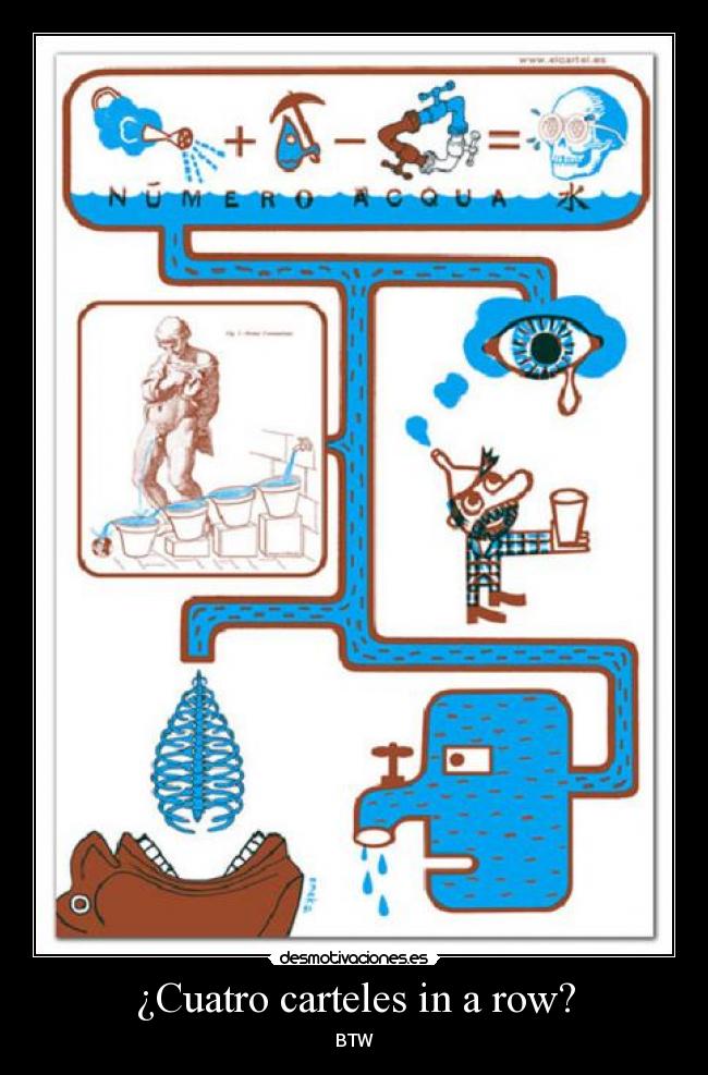 ¿Cuatro carteles in a row? - BTW