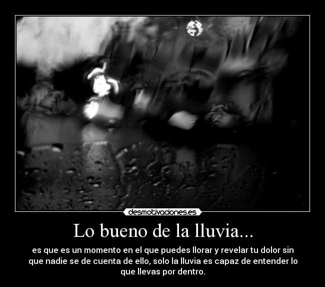 Lo bueno de la lluvia... -