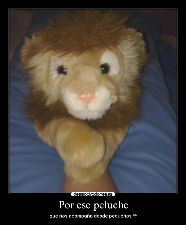 Por ese peluche - que nos acompaña desde pequeños ^^