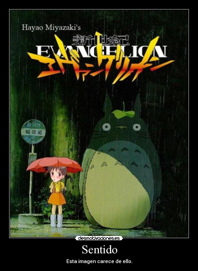 carteles evangelion totoro hayao miyazaki hideaki anno desmotivaciones