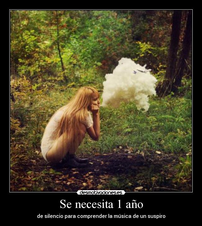 Se necesita 1 año - de silencio para comprender la música de un suspiro