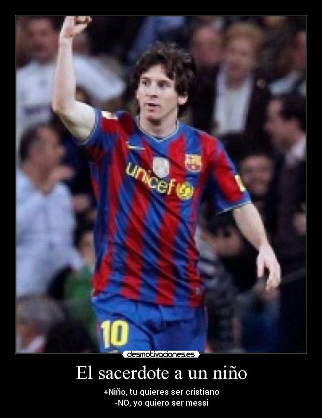 El sacerdote a un niño -