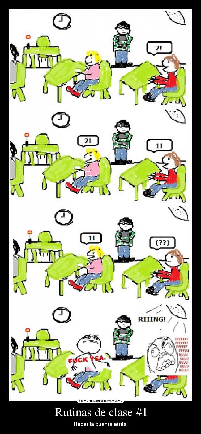 Rutinas de clase #1 - Hacer la cuenta atrás.