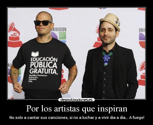 Por los artistas que inspiran -