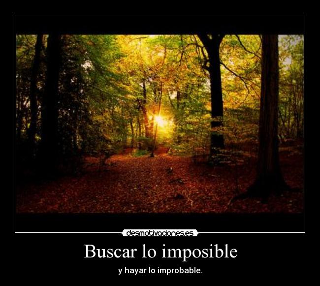 Buscar lo imposible - 