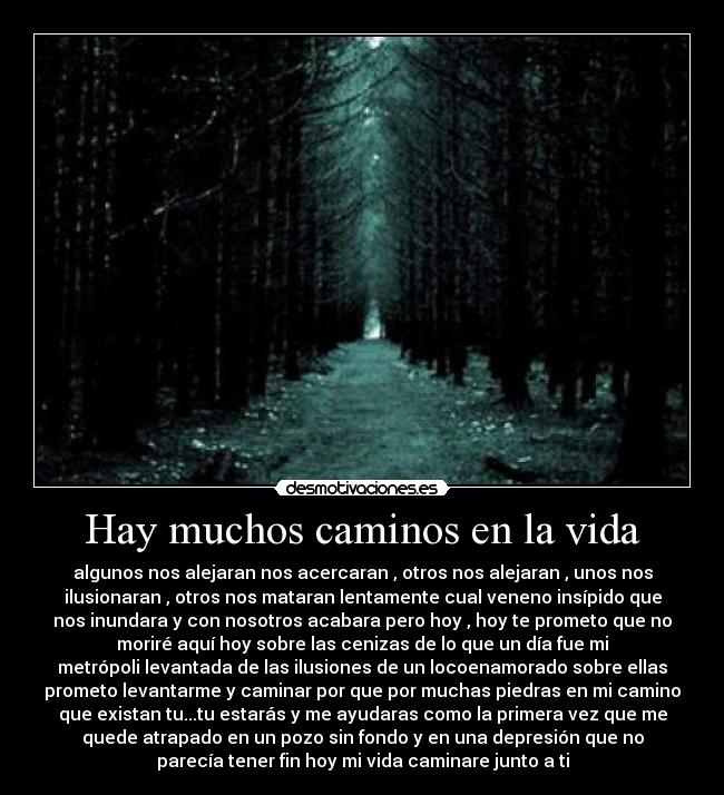 Hay muchos caminos en la vida -