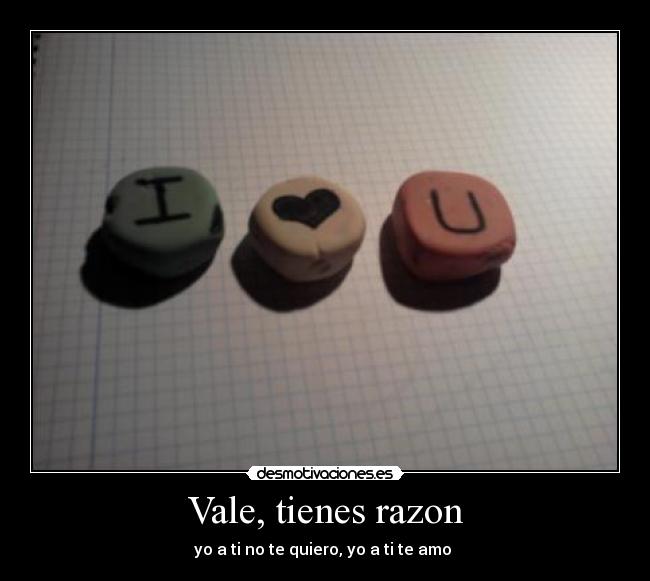 Vale, tienes razon -