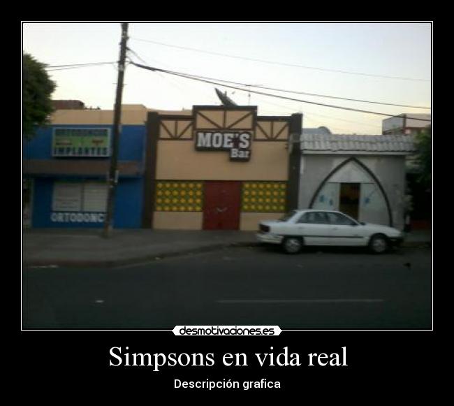 Simpsons en vida real - Descripción grafica