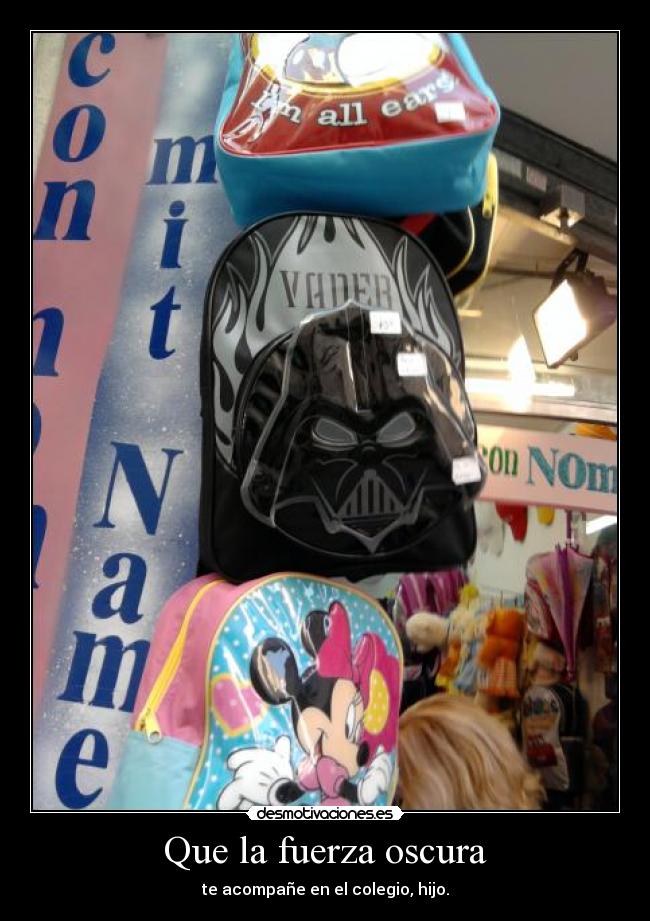 carteles darth vader mochila desmotivaciones