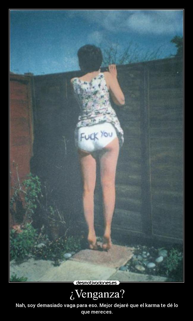 ¿Venganza? -