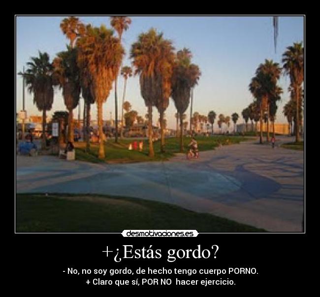 +¿Estás gordo? -