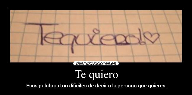 Te quiero - 