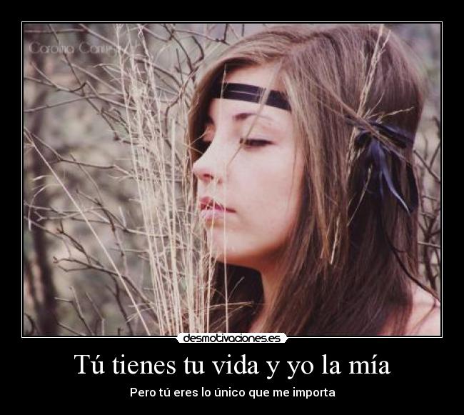 Tú tienes tu vida y yo la mía -