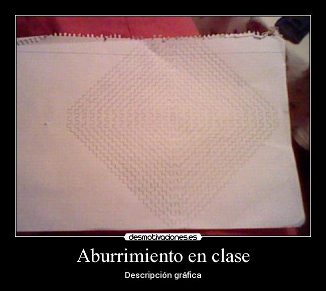 Aburrimiento en clase - Descripción gráfica