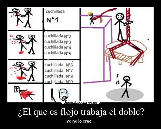 ¿El que es flojo trabaja el doble? - yo no lo creo...