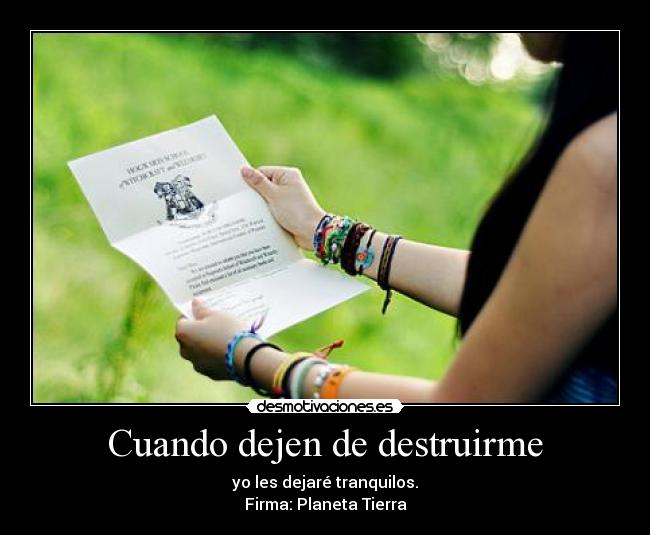 Cuando dejen de destruirme - 