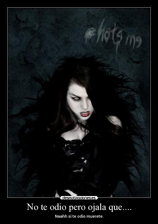 No te odio pero ojala que.... - Naahh si te odio muerete.