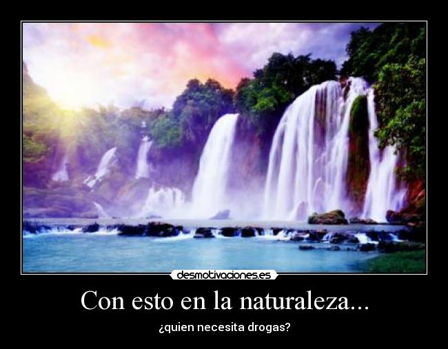 Con esto en la naturaleza... -