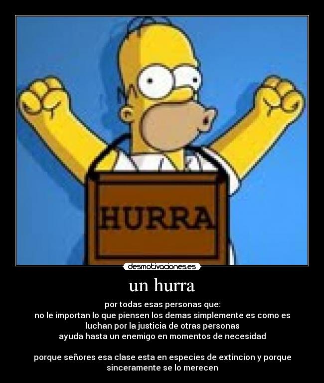 un hurra -