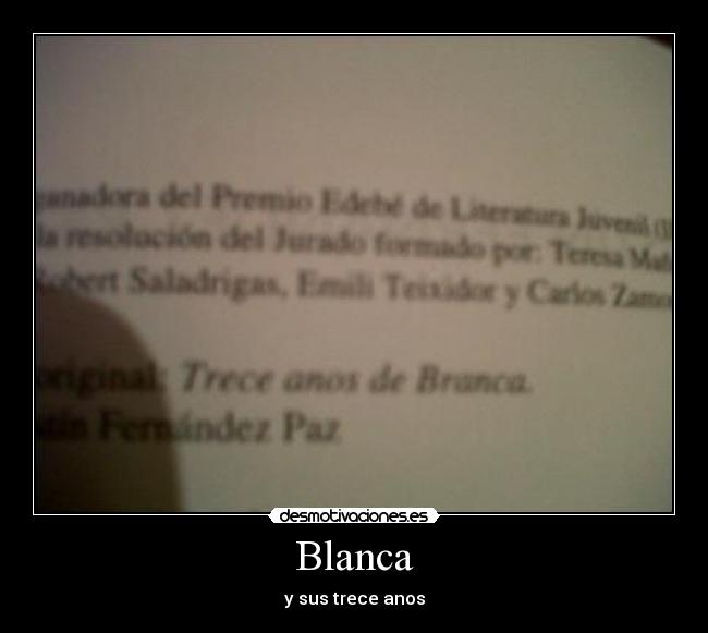 Blanca - y sus trece anos