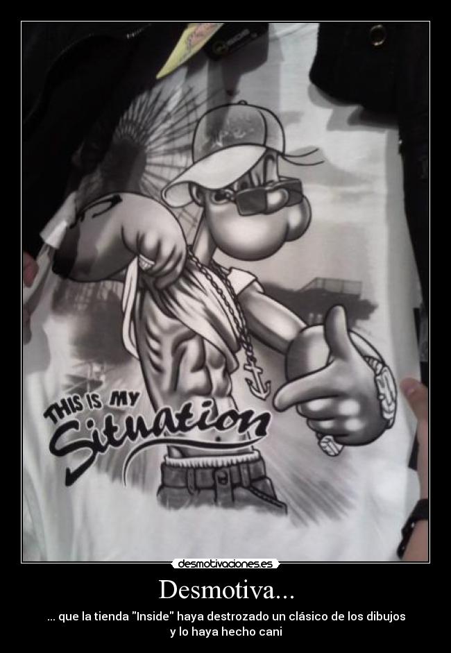 carteles popeye cani horror inside camiseta desmotivaciones