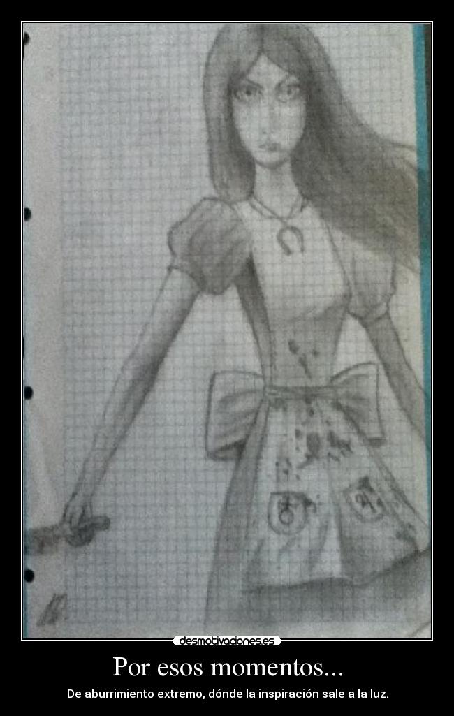 carteles alice madness returns aburrimiento dibujo hikari desmotivaciones