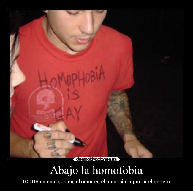 Abajo la homofobia -