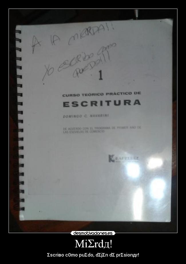 MiΣrdд! - Σscriвo c0mo puΣdo, dΣjΣn dΣ prΣsionдr!