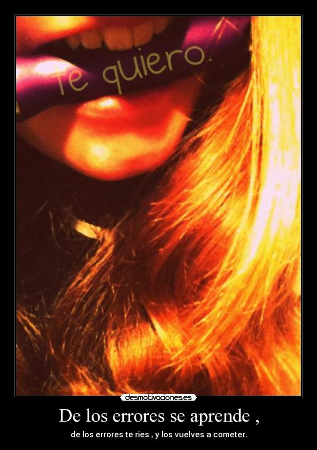 De los errores se aprende , -