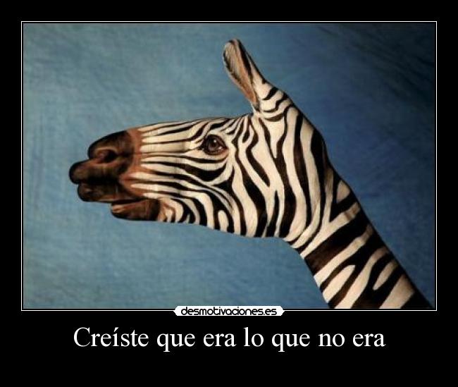 Creíste que era lo que no era -