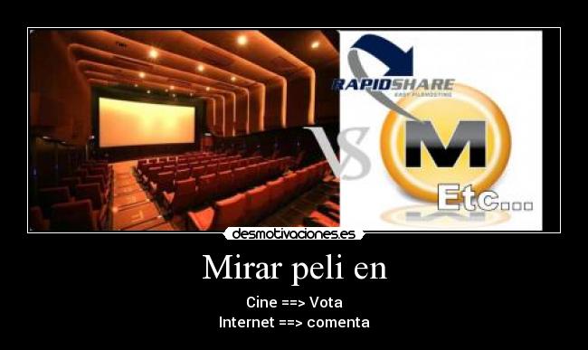 Mirar peli en -