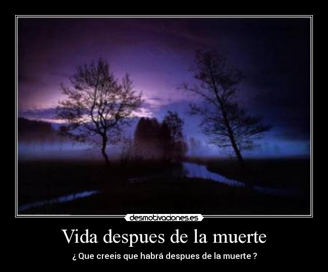 Vida despues de la muerte - ¿ Que creeis que habrá despues de la muerte ?