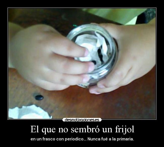 El que no sembró un frijol -