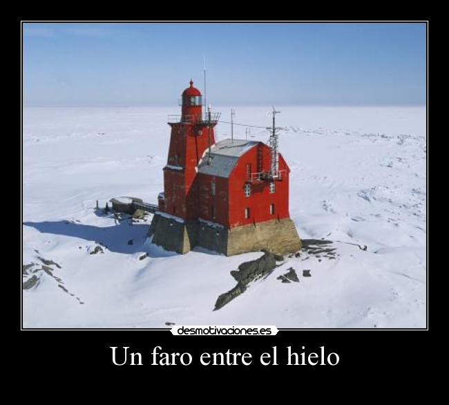 Un faro entre el hielo -