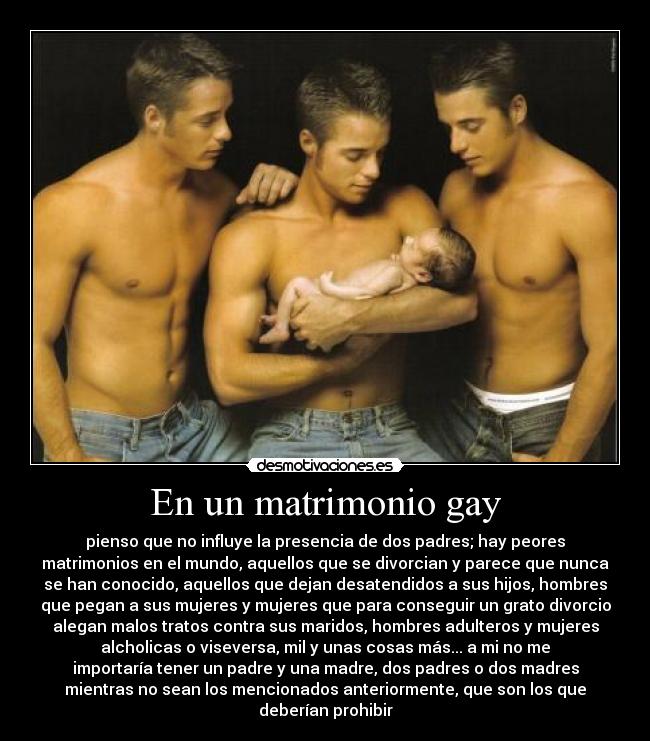 En un matrimonio gay -