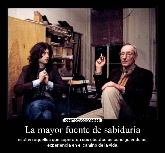 carteles jimmy page hablando con adulto desmotivaciones