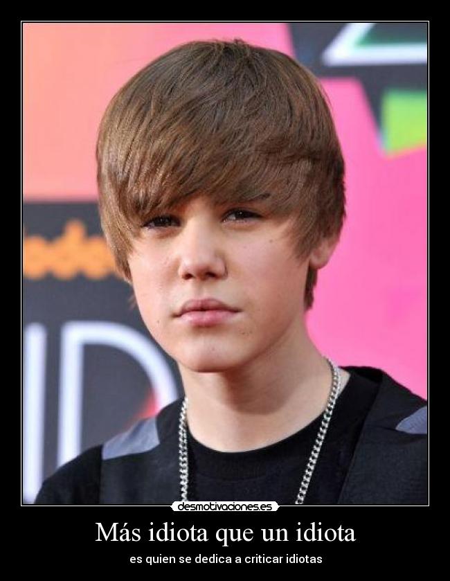 Más idiota que un idiota - es quien se dedica a criticar idiotas