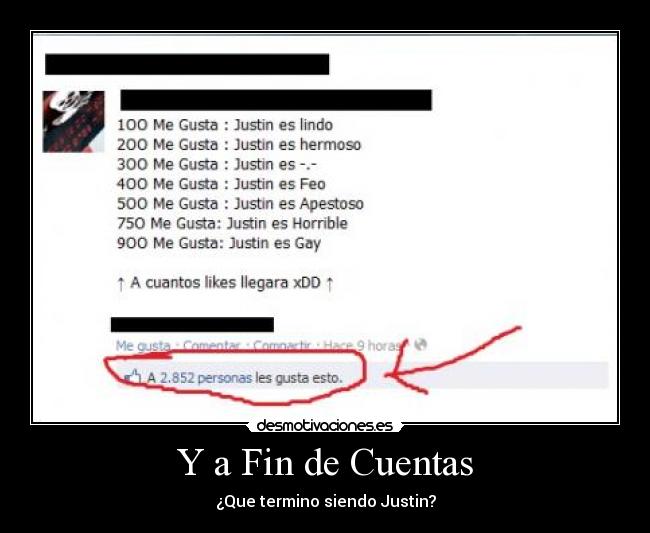 Y a Fin de Cuentas - ¿Que termino siendo Justin?